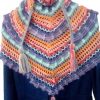 🍁 Multicolor Crochet Shawl – Handmade Triangular Scarf | 100% Cotton Yarn - Image 5