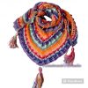 🍁 Multicolor Crochet Shawl – Handmade Triangular Scarf | 100% Cotton Yarn - Image 3