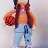 🏀 Jonte Doll - 33 cm | Handmade Amigurumi Basketball Toy