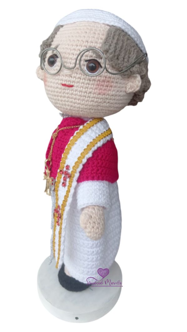 ✨ Handmade Amigurumi – Pope Leo XIV, First Peruvian-American Pope ✨ 27 cm. - Image 6